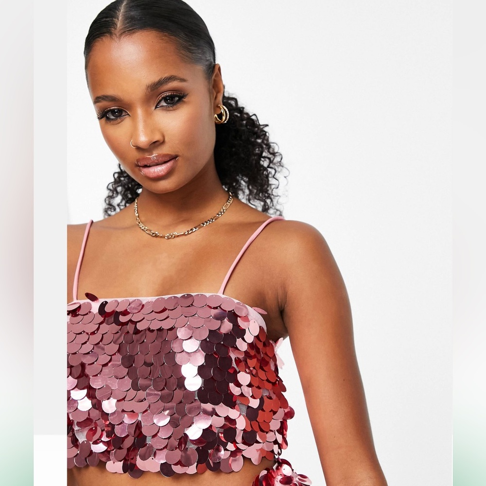 Collective the Label Sequin Crop top - US 2